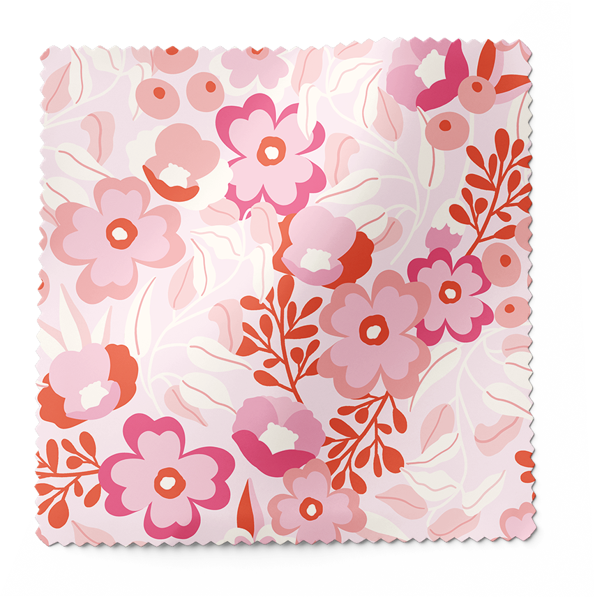 Cotton Spandex Fabric | Flower Fever Fabric Pink | The Modern Fabrics