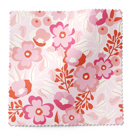 Cotton Spandex Fabric | Flower Fever Fabric Pink | The Modern Fabrics