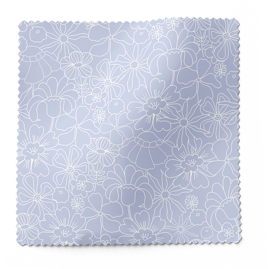 Custom Fabric Printing | Wildflower Blue Fabric | The Modern Fabrics